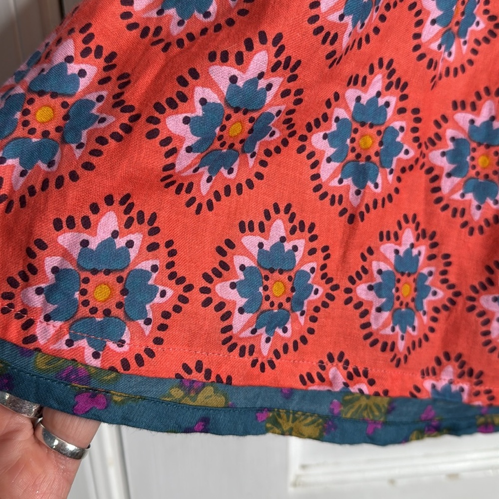 NATURAL LIFE Floral Mini Skirt in Red and Blue - Picture 2 of 9